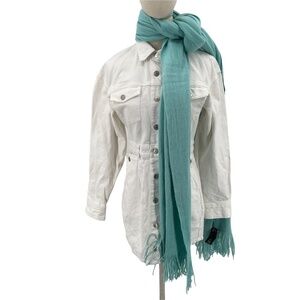 Layers By Lizden Green Acrylic Fringe Scarf